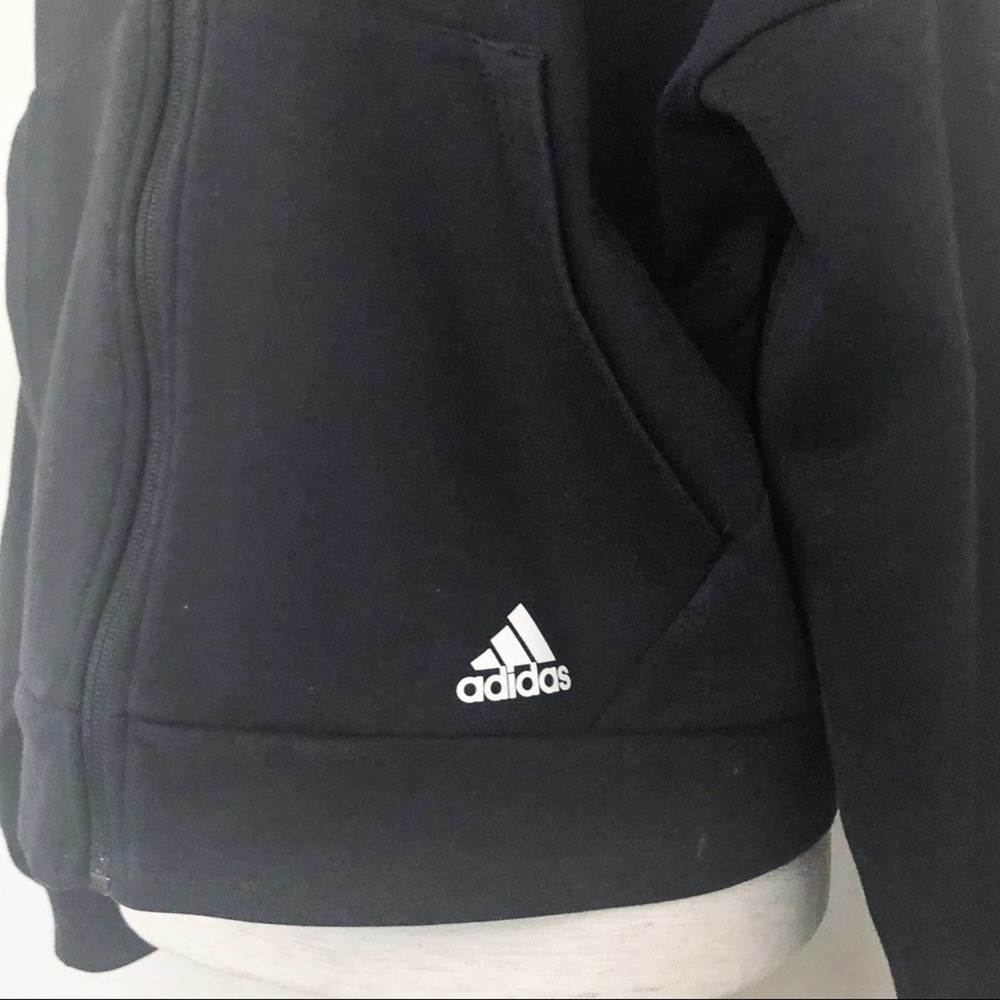 SOLD Adidas classic 3 stripe zip scuba hoodie Med - Picture 8 of 14